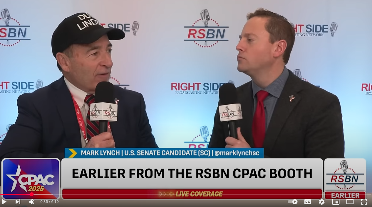  Right Side Broadcasting Network - WATCH: U.S. Senate Candidate Mark Lynch's Full Interview with RSBN's Robert McNeilly at CPAC 2025